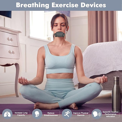 Breathing Exercise Device, Compact Guided Breathing Exercise Device for Sports, Performers, Singers, Hikers, Yoga, Mountain Climbers