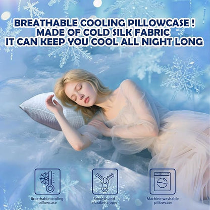 Shredded Foam Pillow Standard Size - Cooling Memory Foam Pillows That Stay Cold Soft Pillow for Sleeping, Adjustable Bed Pillow for Side, Back, and Stomach Sleepers
