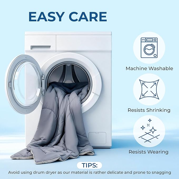 BDEUS Cooling Comforter King/Cali King Size with 2 Pillowcases Set, Soft Cooling Blanket for Hot Sleeper, Lightweight Summer Quilt, Cold Ice Feeling Double Side Bed Set, 106"X90"