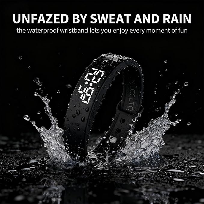 Vibrating Alarm Wristband Heavy Sleepers Adults Wrist Band Shock Clock Watch Bands for Deaf People Silent Bracelet Sleeper Wearable Bed Shaker Sleep Tracker Ring Watches Sleep Apnea Machine