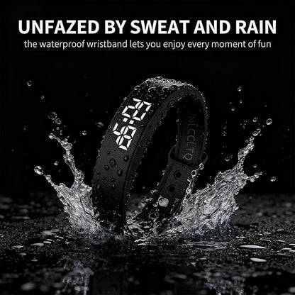 Vibrating Alarm Wristband Heavy Sleepers Adults Wrist Band Shock Clock Watch Bands for Deaf People Silent Bracelet Sleeper Wearable Bed Shaker Sleep Tracker Ring Watches Sleep Apnea Machine
