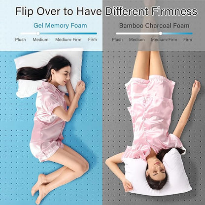 Maxzzz Twin Mattress Topper,3 Inch Ventilated Design Memory Foam Queen Mattress Topper,Cooling Gel Infused Swirl Foam Pad for Pressure Relief Back Pain, CertiPUR-US Certified