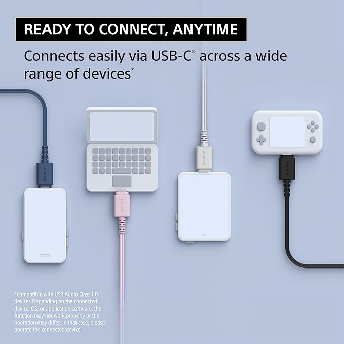 Sony IER-EX15C USB-C Plug, Wired in-Ear Headphones for iPhone and Android Phones, with Built-in Multi-Function Button, Volume and Mic Control, Supports USB Audio Class 1.0 Devices, Black
