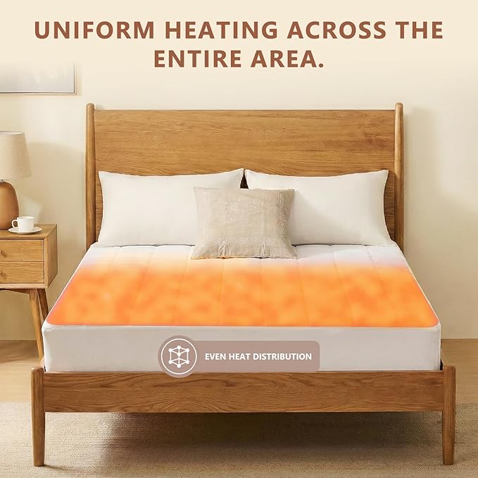 Homemate Heated Mattress Pad Twin Size for Cold Sleepers, 4 Heated Setting Coral Fleece Electric Mattress Pad Twin, Bed Warmer with Single Controller & Auto Off 10 Hours, Fit Up to 21 Inch, 75"x39"