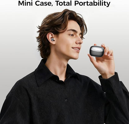 Aesthetic 2-in-1 Wireless Earbuds, Bluetooth 6.0 Ultra-Mini Stylish Headphones for Sleep & Day, Built in Mics & Enhanced Bass Earphones, IPX5 Waterproof All in Comfortable Ear Buds