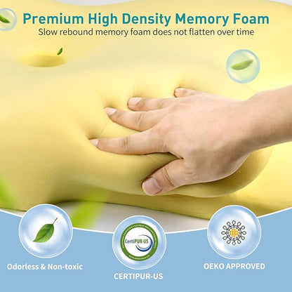 Cervical Pillow for Neck and Shoulder Pain Relief - Ergonomic Neck Pillow for Sleeping, Contour Memory Foam Pillows Side Sleeper Pillow for Neck Support, Bed Pillow for Side Back Stomach Sleepers