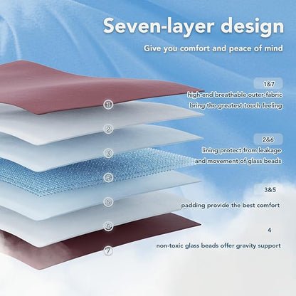 Topcee Weighted Blanket (20lbs 80"x87" King Size) Soft Cooling Heavy Blanket Sleeping, Apply to 190-210 lbs Body, Thick Breathable Blanket with Glass Bead, Easy Care