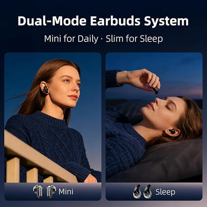 Mini Wireless Sleep Earbuds for Small Ears – Invisible, Low Profile Sleep & Work Earbuds, Tiny Discreet in-Ear Headphones, Discreet in-Ear Earphones for Small Ear Canals (Skin)
