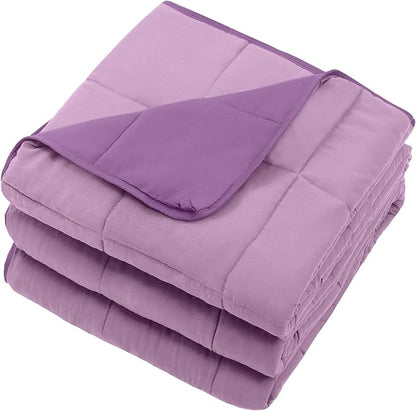 Purple Weighted Blanket for Adults 20lbs, 48"x72", Twin Full Size Cooling Heavy Throw Blanket for 130-220lbs, Microfiber Soft Thick Big Blankets Weighted Comforter Gift for Sleeping