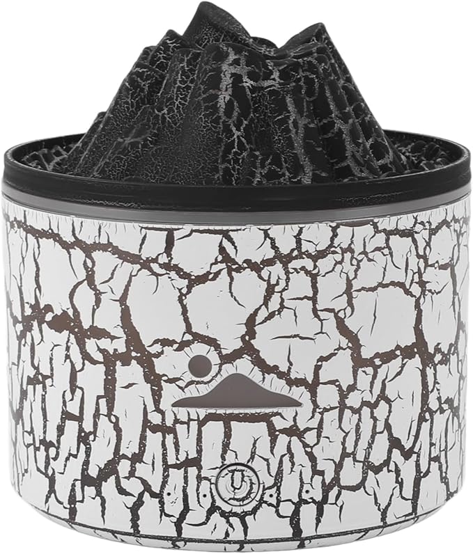 Volcano Diffuser 5V 180ml Aromatherapy Mystical/Fantasy Humidifier with Auto Shutoff for Home & Office – Unique Volcano Mist Effect & 7 Color Mood Light (White)