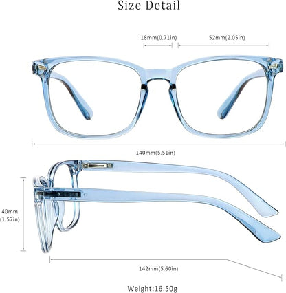 LifeArt 2 Pairs Blue Light Blocking Glasses with Spring Hinge, Anti Eyestrain, Computer Reading Glasses, Gaming Glasses, TV Glasses for Women Men, Anti UV, Anti Glare (Blue&Pink, +2.50 Magnification)