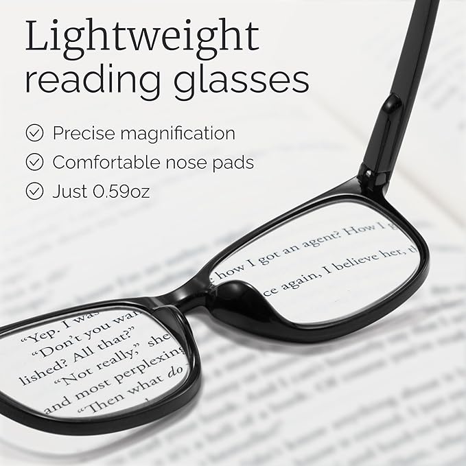 CCVOO Mix & Match Reading Glasses for Women - Lightweight, Comfortable Fit, Clear Vision - Blue Light Blocking