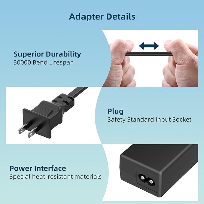 24V Replacement Charger Compatible with Hatch Restore 2 Wake Up Light Alarm Clock Compatible with Hatch Sunrise Alarm Clock Smart Light Sound Machine Power Cord Adapter