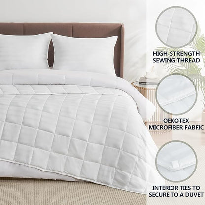 Weighted Blanket Queen/King Size (80"x87" 20lbs),Ultra Soft and Cozy Cooling Weighted Blanket for Adult,Heavy Blanket with Machine Washable Soft Blanket, White