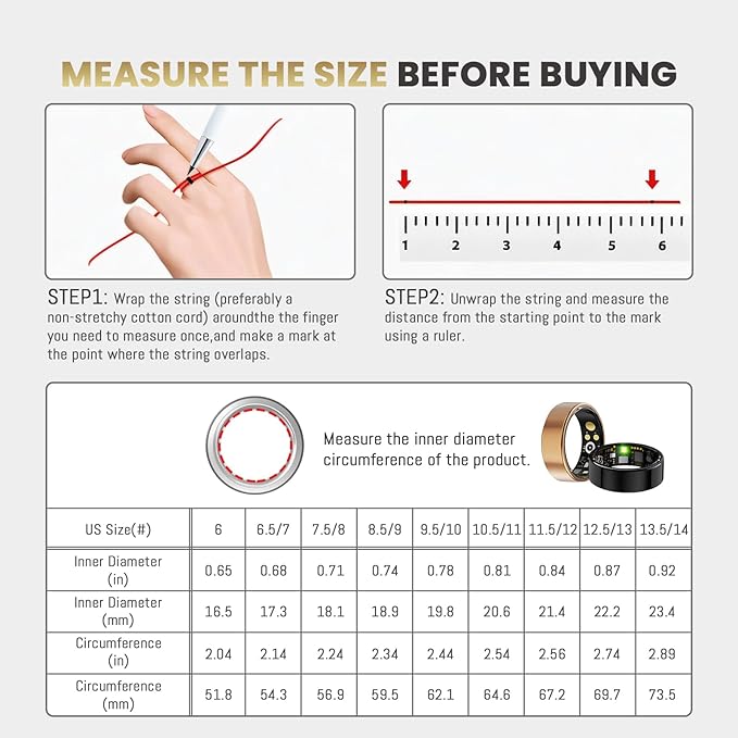 Smart Ring For Women Men, Health Tracker with Heart Rate/Blood Oxygen/Blood Pressure/Sleep Monitor/Step Counting, IP68 Waterproof Fitness ring, No App Fees for IOS & Android (Lavender Pink, 7#)