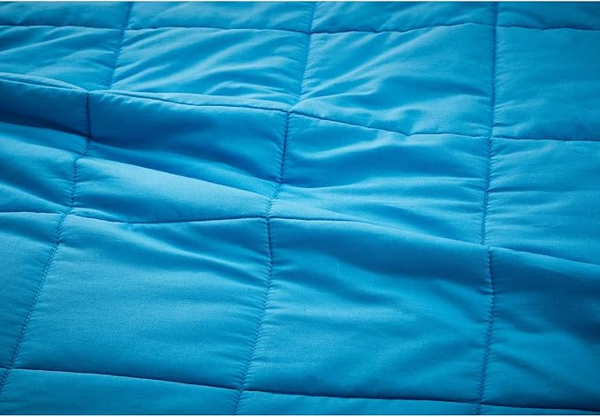TONGDADA Kids Weighted Blanket | 40''x60'',10lbs | for Child Between 80-125 lbs | Premium Cotton Material with Glass Beads | Teal
