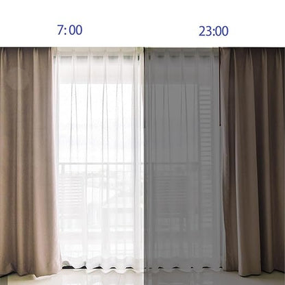 Automatic Curtain Opener and Closer Single - Roman Rod Rail Smart Curtain Opener Robot, Low Noise APP Control Electric Curtain Track for Home Office