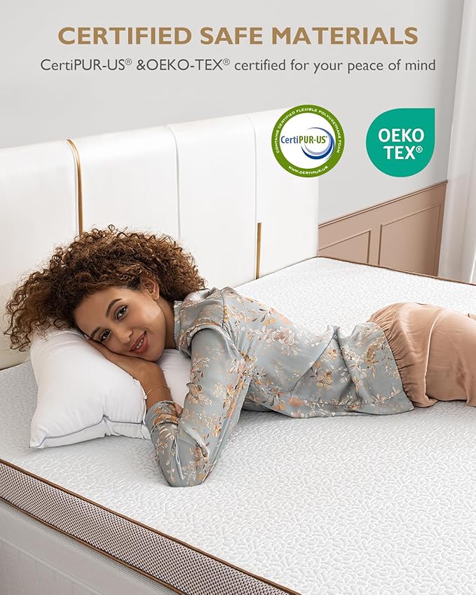 BedStory 4 Inch Gel Memory Foam Mattress Topper Queen Size - Pressure Relief Bed Toppers with Washable Cover and High Density Foam, CertiPUR-US Certified Comfort