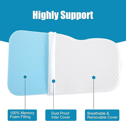 HOMBYS Memory Foam Knee Pillow for Side Sleepers, Leg Pillow for Knee, Separates The Knees for Body Alignment-Between Leg Pillow for Lower Back Pain Relief and Pregnancy Support -(18"x30"x4", White)