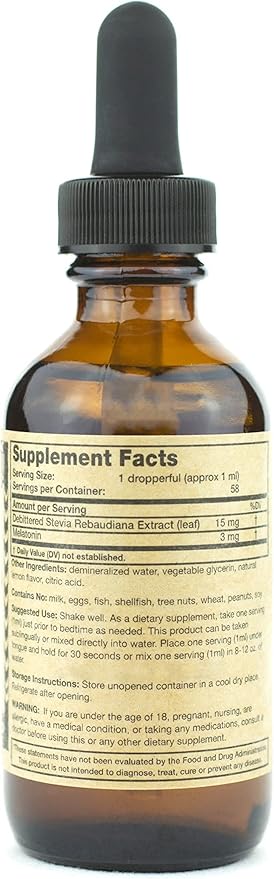 Svasthya Body & Mind Liquid Melatonin - Promotes Natural Sleep - Alcohol Free for Adult and Children, Made in The USA, 2 oz, Pack of 2