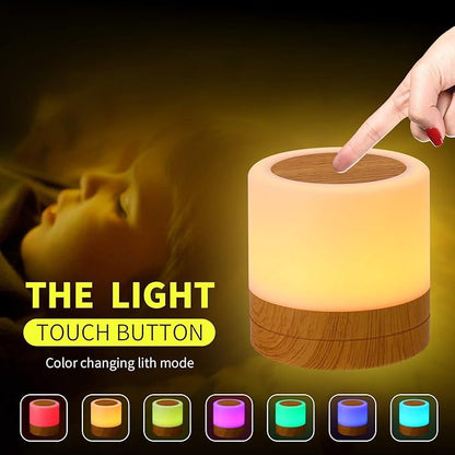 Dimmable Baby Night Light: Eye-Caring Soft Warm White LED Touch Lamp | USB Rechargeable Portable Bedside for Nursery Kids Room Bedroom Camping