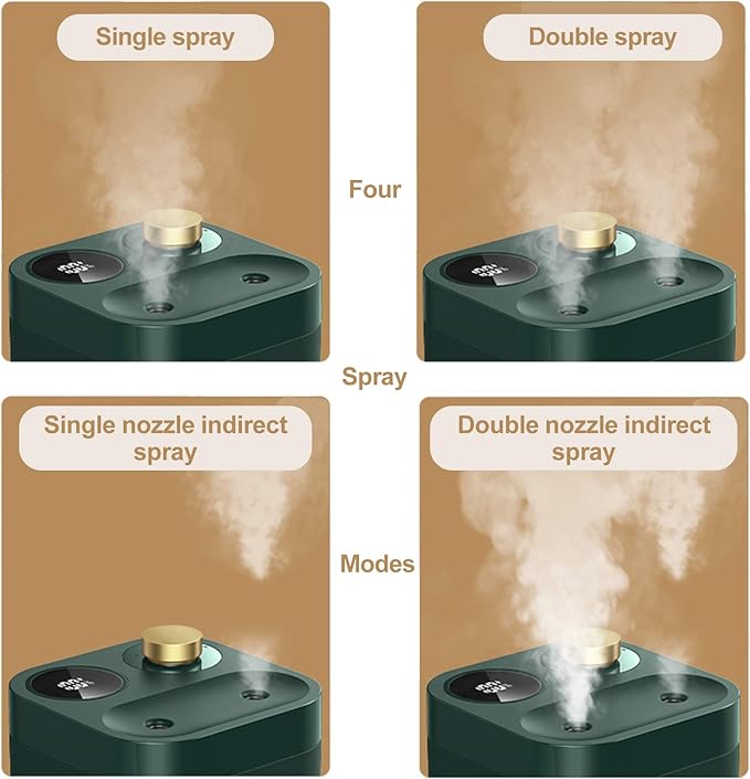 Portable Cordless Plant Humidifier 800ml Orfonbi, Battery Operated Small Cool Mist Humidifiers for up to 8 Hours, 28db Quiet, USB Rechargeable Mini Humidifier for Baby, Bedroom, Home, Office Green