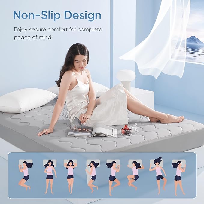 Elegear King Cooling Mattress Pad for Hot Sleepers, Waterproof Cold Mattress Topper with TriSupport 3D Tech Balanced Support & Enhanced Breathability, Soft Fluffy Bed Protector Deep Pocket Up to 16"