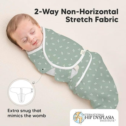 3-Pack Organic Baby Swaddle Sleep Sacks - Swaddles for Newborns, Infant 0-3 Months, Baby Girls, Boys, Soft & Snug Newborn Sleep Sack, Nursery Swaddling Blankets (Prairie, OS)
