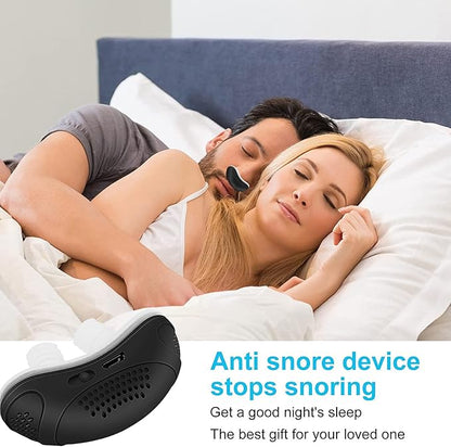 Electric Anti-Snoring Device - Gentle Physical Intervention Helps Reduce Snoring Improves Sleep Quality Portable Rechargeable Design Unisex Solution for All Nose Shapes