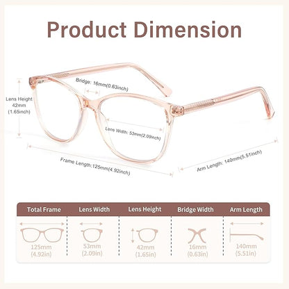 Madison Avenue Blue Light Blocking Glasses Anti Eyestrain UV Glare Blue Light Glasses for Women TV Phone Computer Gaming Eyeglasses Liberty (Crystal Brown)