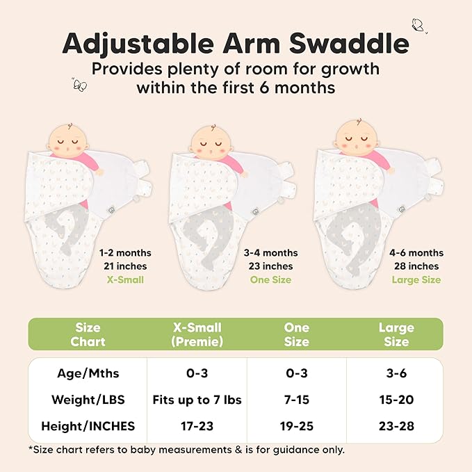 3-Pack Organic Baby Swaddle Sleep Sacks - Swaddles for Newborns, Infant 0-3 Months, Baby Girls, Boys, Soft & Snug Newborn Sleep Sack, Nursery Swaddling Blankets (Dino Ridge, OS)