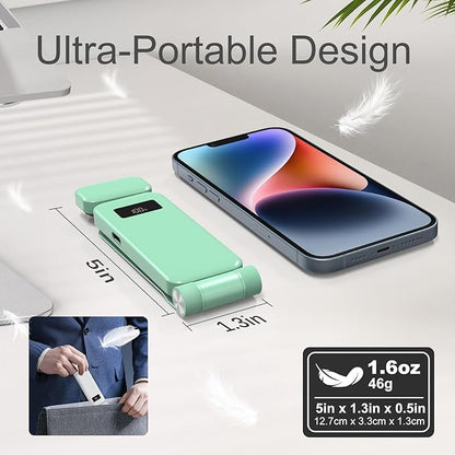 Rechargeable Clip-On Book Light with Battery Indicator - 9 Modes (3 Color × 3 Brightness), USB-C Fast Charge, Ultralight 1.6 oz & 0.49" Slim, Bed Reading Lamp Stocking Stuffer for Book Lovers, Green