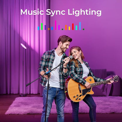 Floor Lamp, 2800LM RGBWW Smart Standing Lamps for Living Room with Smart App & Voice Control, 69.3in Torchiere Floor Lamps Color Changing, 350°Rotating LED Tall Lamp for Bedroom Office Gaming Party