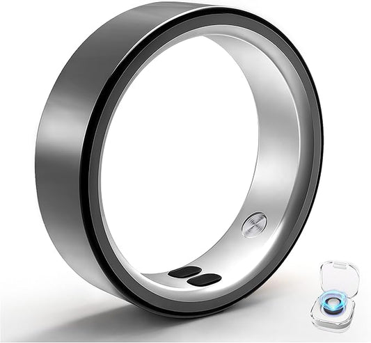Smart Ring for Women Men,Sleep Tracking Wearable,Fitness Tracker Ring with Step/Heart Rate/Blood Oxygen/Distance/Calorie,Clock Vibration,No Subscription Fee,5ATM Waterproof, iOS&Android(Black 9)