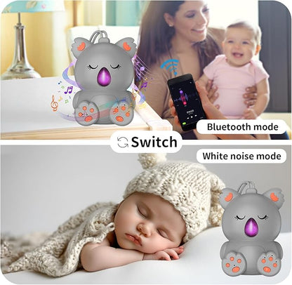 Baby Sleep Sound Machine & Bluetooth Speaker | Portable White Noise Sound Machine with 3 Timers for Nursery, Travel | Non-Looping Soothing Sounds Sleeping Music for Infants, Toddlers & Kids