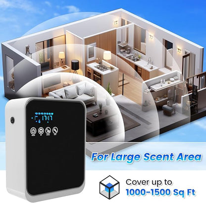 Waterless Essential Oil Diffuser,Hotel Aromatherapy Scent Diffuser with Smart APP & Touch Screen,1500 sq.ft Coverage,250ml Tank|Large Room Oil Diffusers for Home & Hotel Collection,Women‘s Day Gift