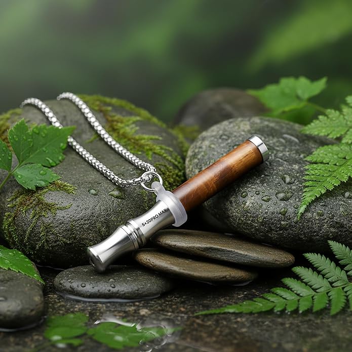 Breathe Free Necklace, Natural Stone Breathing Necklace for Stress Relief, Mindfulness and Relaxation, Anxiety Necklace Mindful Breathefree Calm Tool with Plant Cores, Portable Wellness Gift for Adult