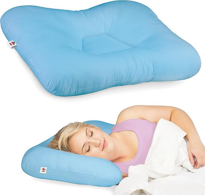 Core Products Tri-Core Cervical Support Pillow – Firm Orthopedic Neck Pillow for Pain Relief, Back and Side Sleepers – Ergonomic Contour Pillow – Assembled in USA, Petite Size