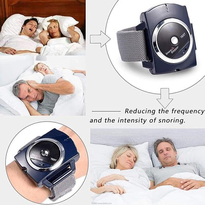Anti Snoring Wristband Device, Anti Snore Wrist Aid with 7-Speed Intensity Adjustment, Effective Snoring Prevention & Sleep Aid, Improve Nighttime Sleeping for Men & Women