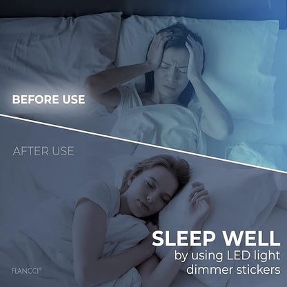 Light Dimming Sheets, Light Blocking LED Covers, Custom Size (3 Sheets) Dimming Stickers Sheet for Alarm Clocks, Electronic Games, Cellphones, Appliance - Dimming 50% ~ 80%, (3Sheets = 3 Uncut)