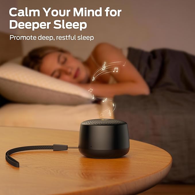 Monster Nano S36 Portable White Noise Machine with 15 Non-Looping Sleep Sounds, Bluetooth 6.0, Mini, Rechargeable Battery, Timer & Memory Function for Baby, Adult, Travel, Office