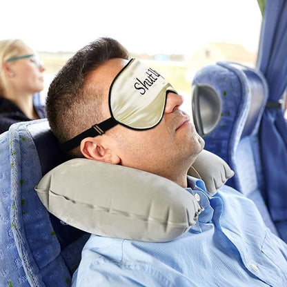 Geyoga 4 Pieces Funny Eye Mask for Sleep Soft Satin Blackout Blindfold with Adjustable Strap Silk Eye Cover for Women Men Travel, Nap, Meditation (Purple, Yellow, Light Blue, Pink)