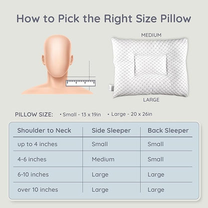 Lussi & Company Orthopedic Pillow - 20x26” Adjustable Cervical Neck Pillow for Sleeping, (Pack of 1) Ergonomic & Rectangular Memory Foam Pillow for Neck Support - Patent Pending