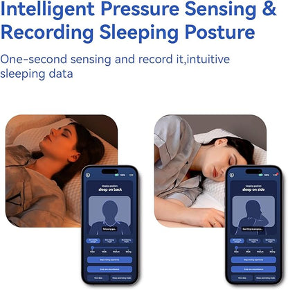 DRAVEL Premium Smart Anti-Snore Pillow,Advanced Positioning and Sound Monitoring,Sleep Well Premium Quality for Snorers Restful with App Tracking