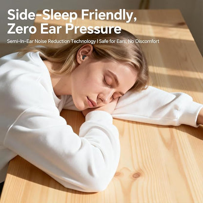 Flat Sleep Mini Invisible Small Tiny Earbuds Wireless Bluetooth Ear Buds for Sleeping Headphones Micro Smallest Discreet Sleep Earbuds Earphones for Side Sleepers, Small Ears Canals Women, Work