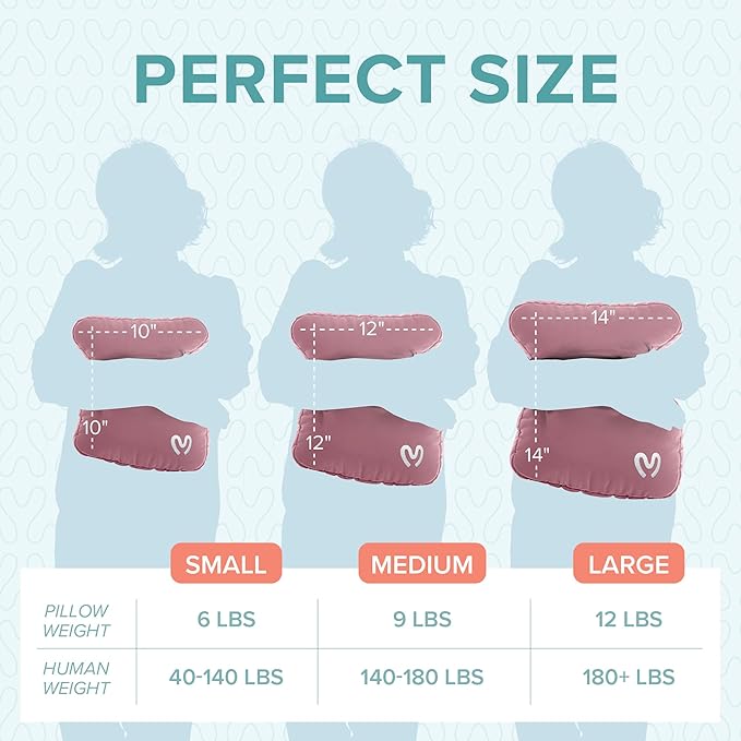 Calmier - 9 lb Sensory Weighted Pillow - Glass Bead Filled Hug Pillow - Ultra Plush Cozy Weight Sensory Pillows for Adults and Kids - Weighted Lap Pad (Pink - Minky, 9 LBS)