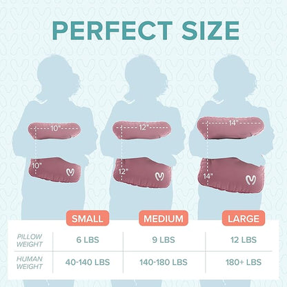 Calmier - 9 lb Sensory Weighted Pillow - Glass Bead Filled Hug Pillow - Ultra Plush Cozy Weight Sensory Pillows for Adults and Kids - Weighted Lap Pad (Pink - Minky, 9 LBS)