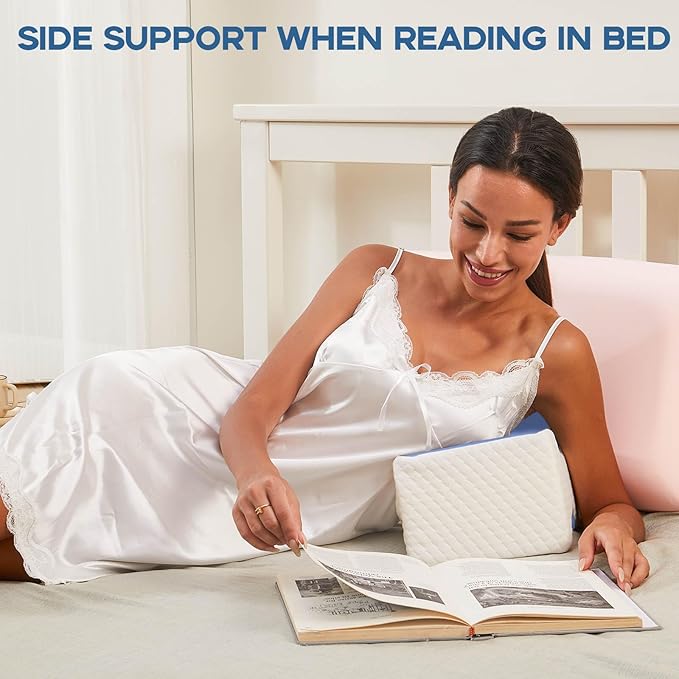 Side Sleeper Pillow, Knee Pillow for Side Sleepers, Sciatica Pain Relief Pillow (Blue)