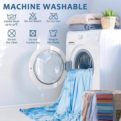 Marchpower Cooling Blanket for Hot Sleepers Queen Size, Cold Blankets for Sleeping, Arc-Chill Double-Sided Cooling Fabric Q-Max>0.5, Tie Dye Summer Blanket