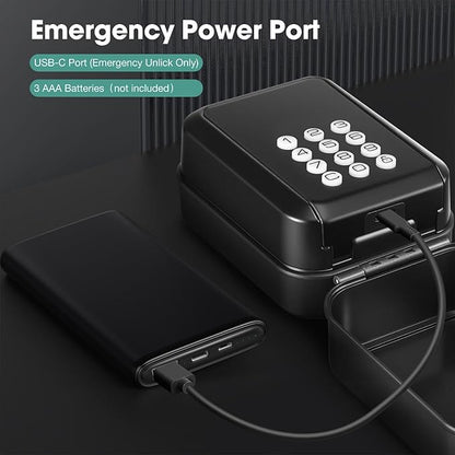 Smart Key Lock Box Electronic Bluetooth Lock Box with APP Control & PIN Code Types,Share eKey Lock Box for Airbnb Realtor House Office with Removable Shackle
